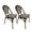 Black and White, variant on Bistro Chair PE Rattan Beige on Green Armless (2-Pack)