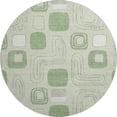 thumbnail image 2 of Addison Rugs Mayfield Premium Machine Washable Transitional Geometric Mint Round Rug, 8' X 8' Machine Washable Transitional Geometric Mint Oversized Sherpa Throw Blanket, 2 of 6