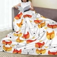 thumbnail image 6 of Fuzoiu Cute Fox with Heart Print Ultra-Soft Micro Fleece Blanket,All Seasons Flannel Throw, Lightweight Blanket for Bed, Sofa, Couch, Movie Night, Camping, and Travel-60"x50", 6 of 7