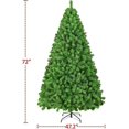 thumbnail image 3 of Pre-lit Artificial Christmas Tree with Incandescent Warm White Lights, Snow Flocked Full Prelighted Xmas Tree W/820 Branch Tips, 250 Incandescent Lights & Foldable Stand, 3 of 18
