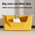 thumbnail image 3 of Cat Litter Box Large Capacity Semi-closed Plastic Anti-Splash Cats Toilet Bedpan Big Mac Oversized Cat Tray Bedpan Cat Toilets, 3 of 9