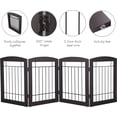 "PAWLAND Wooden Indoor Free Standing Folding Pet Gate, Tall Dog Safety