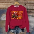 thumbnail image 3 of Women's Casual Crew Neck Thanksgiving Print Hoodless Hoodie Zip up Sweatshirt Womens Athletic Wear Hoodie Outfits Older Women Juniors Two Piece Outfit Casual Warm Tops Women Hoodie with No Hood Bride, 3 of 4