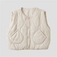thumbnail image 2 of LIaqionyy Boys Girls Ruffle Vest Button down Lightweight Waistcoat Kids Fall Winter Clothes Outerwear with Pockets, 2 of 5