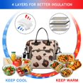 thumbnail image 4 of Beige and Brown Of Leopard Print Womens Lunch Box for Work,Insulated Large Lunch Bag for Tween and Teen,Loncheras Para Mujer,Leakproof Adult Lunch Bag for Work,Beach,Travel,Picnic,Camping, 4 of 7
