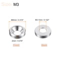 thumbnail image 2 of Unique Bargains Lot de 30 Rondelles à Encastrer M3 en Alliage d'Aluminium Anodisé pour Finition, Argent, 2 of 4