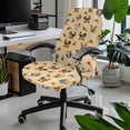 thumbnail image 2 of Xoenoiee Rooster Chicken Sunflower Print Office Chair Cover One Piece Water Resistant Stretch Jacquard Computer Chair Slipcover with Elastic Bottom for Armrest Chairs, S, 2 of 7