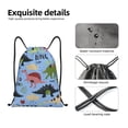 thumbnail image 6 of Bingfone Cute Dinosaurs Drawstrings Backpacks Bags For Men Women Gym Drawstrings Bag, 6 of 9