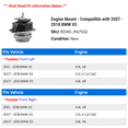 thumbnail image 2 of Engine Mount - Compatible with 2007 - 2018 BMW X5 2008 2009 2010 2011 2012 2013 2014 2015 2016 2017, 2 of 2