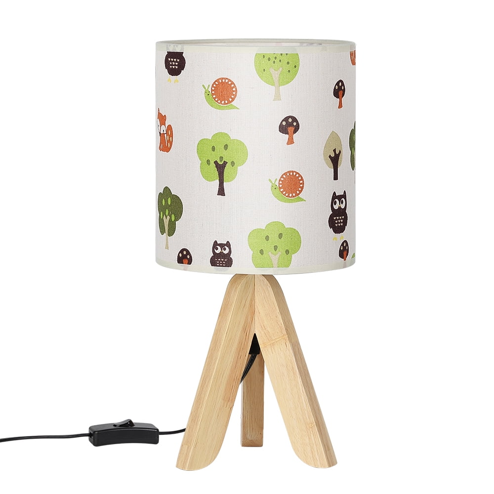 Tripod Table Lamp, Children's Bedside Lamp with Fabric Cartoon
