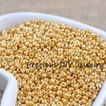 thumbnail image 5 of Cuentas espaciadoras de cristal de color dorado y plateado de 2 mm, 3 mm y 4 mm, cuentas de semillas checas para joyería hechas a mano DIY BLUV03X, 5 of 5