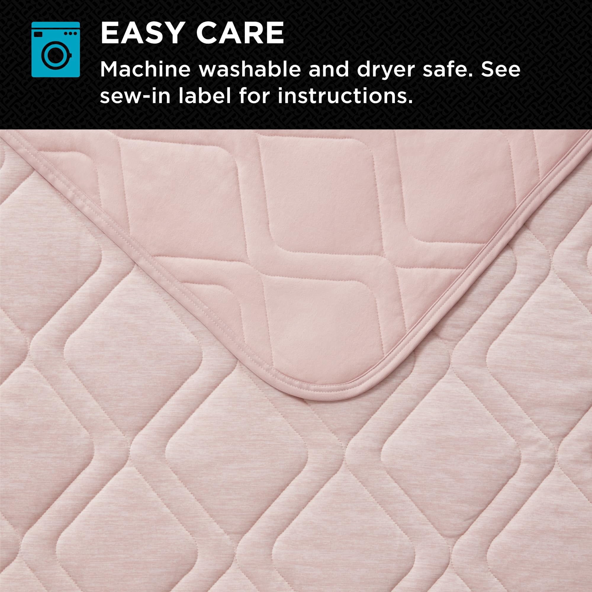 Brookstone Cooling Comfort Throw Blankets for Sleeping - Innovative Cooling Dual-Sided Throw - Oversized Cool Blanket for Hot Sleepers - Nylon and Polyethylene Blanket - Rose Smoke