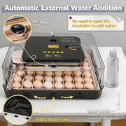 Adnoom 56 Egg Incubator Chicken Incubators for Hatching Eggs with Automatic Egg Turner and Humidity Temp Control, Egg Hatcher Incubator with Egg Candler for Chicken Ducks Bird Quail