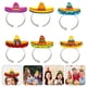 thumbnail image 3 of sombreros de sombrero,6pcs Sombrero Diadas Fiesta de la fiesta mexicana con decoraciones de banda para la cabeza del festival de diadema FRCOLOR Hogar14162664, 3 of 7