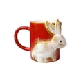thumbnail image 2 of Easter Bunny Handmade Ceramic Coffee Mug, Cute Rabbit Tea Cup, Office Water Cup Gift, Festive Drinkware for Home Kitchen Easter, 2 of 6