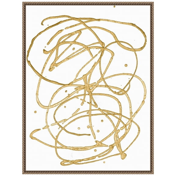 Amanti Art Gold Combo V Framed Canvas Wall Art Print