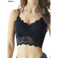thumbnail image 3 of Spencer Womens Sexy Lace Backless Bralette Bra Vest Crochet Tank Camisole Padded Bra Crop Top Lingerie "M,Black", 3 of 7