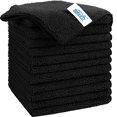 thumbnail image 1 of Paño de limpieza HOMEXCEL de microfibra negra, 12 unidades, 29 x 29 cm, 1 of 8