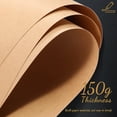 thumbnail image 2 of 100 hojas de papel kraft: cartulina de 150 g/m² para manualidades, álbumes de recortes, invitaciones y proyectos hechos a mano, papel de cartón marrón A4., 2 of 7
