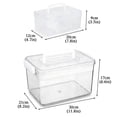 thumbnail image 4 of Pethiy 2-Pack Clear Plastic Storage Boxes with Lids & Handles, Stackable Storage Containers with Built-in Compartments for Organizing Toys, Clothes, Medicine & Craft Supplies, 4 of 8