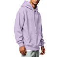 thumbnail image 4 of HAJWOH Mens Hoodies Fall Sweatshirt Hooded Collar Drawstring Pullover With Pockets, 4 of 5