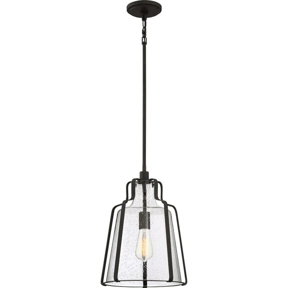 Quoizel Haverford 13" Pendant Light in Rustic Black