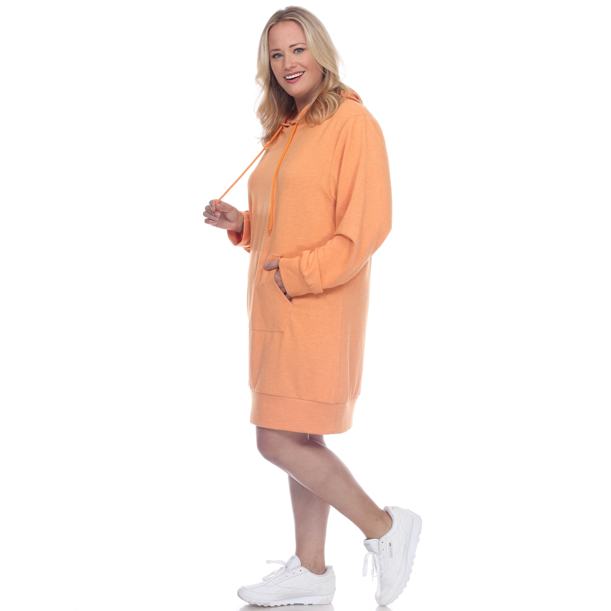 White Mark Womens Hoodie Sweatshirt Dress Fleece Material Various Sizes Available