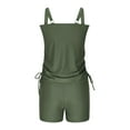 thumbnail image 5 of Clearance under 10$ Sevevn Women Swimsuits Sling Tanks Bikinis Solid Bathing Swimsuits Split Suit Swimwear Holiday Gift Finder Army Green XL, 5 of 9