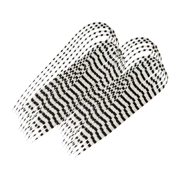 jinwen 20 Pieces Fish Ribbon Sea Fishing Lure Set for Trout Striped Bass Grass Carp White Black