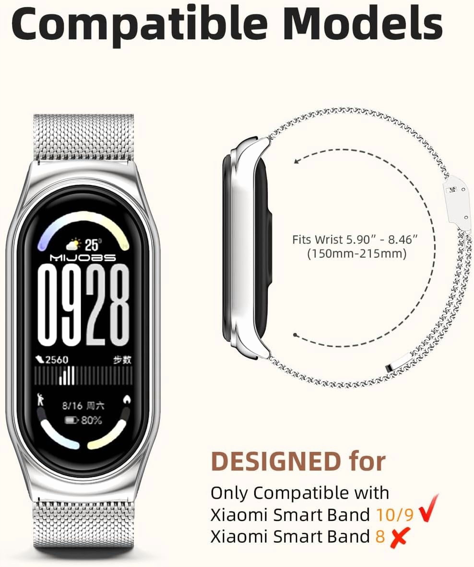 CRKMGS-Strap for Xiaomi Mi Band 10/9 Breathable Replacement Strap for Mi Fit Band 9 SmartWatch Straps Wristband Bracelet for Women Men
