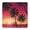 White-776, variant on Waterproof Square Tablecloth with Summer Beach Palm Trees and Tropical Palm Trees Designs, Elastic Fitted Vinyl Table Cover with Backing, Ideal for Indoor Dining and Outdoor Use