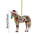 thumbnail image 3 of Horse Christmas Ornaments 2D Acrylic Horse Ornament for Christmas Tree for Women Girls Horse Lovers Equestrian Gifts and Xmas Tree Home Decor, 3 of 9