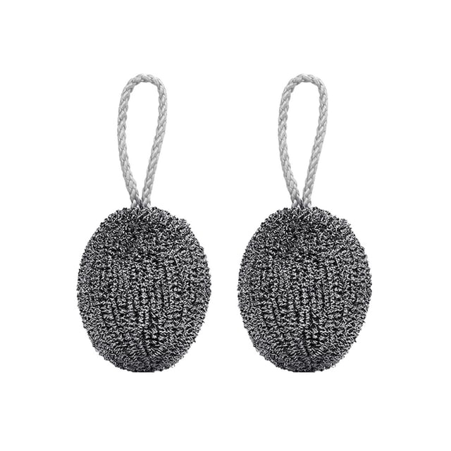 TIELUTT Hangable Steel Wool Cleaning Set of 2 with Rope Convenient for Kitchen Window Glass Brush Brushes for Cleaning Glasses Grease Remover Kitchen Filter Fresh Whole Home Air Grease Disposal Conta