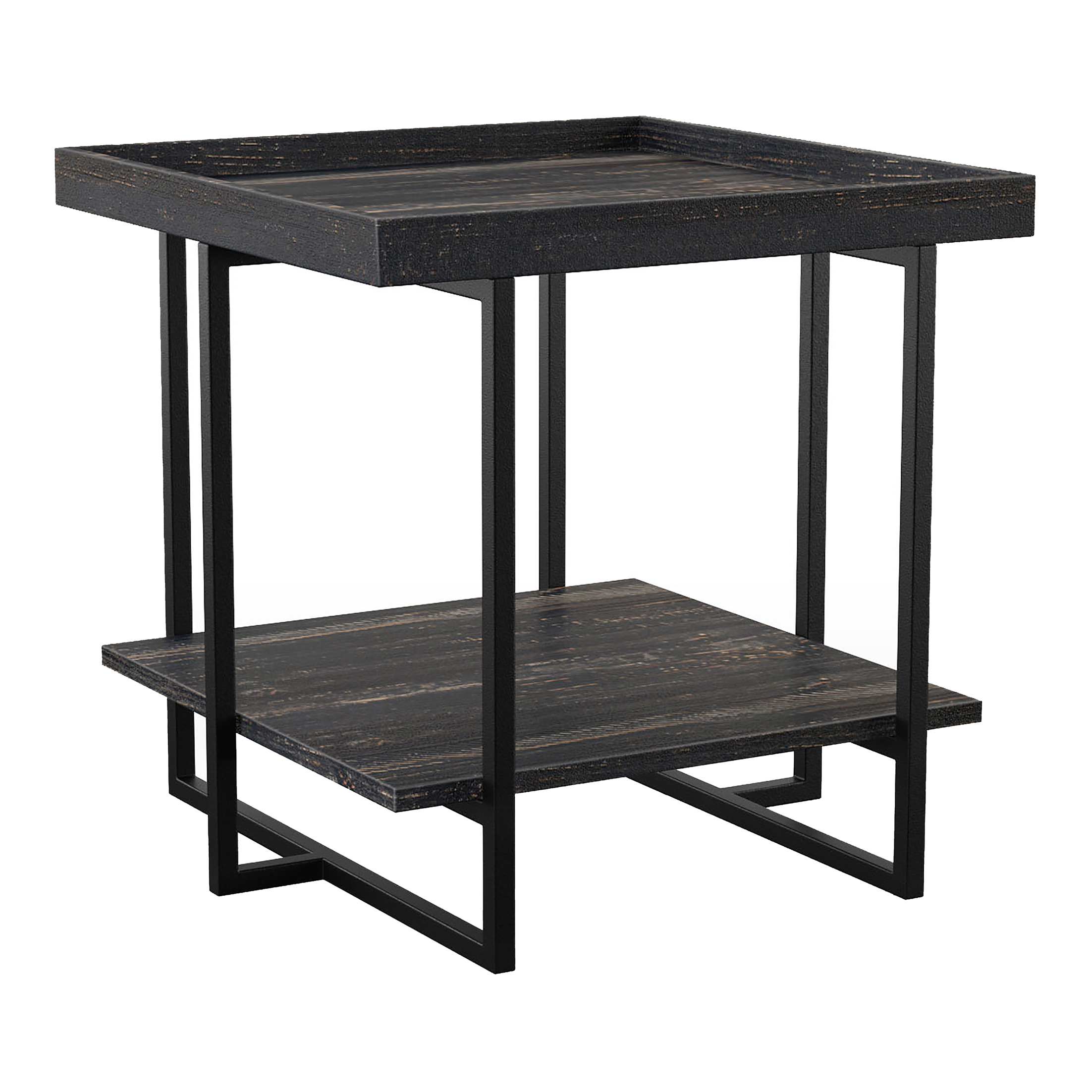 Furniture of America Jure 1-Shelf End Table, Black