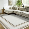 thumbnail image 3 of Cream Framed Area Rugs for Living Room Washable Rugs Boho Moroccan Area Rug Soft Neutral Geometric Bohemian Carpet Distressed Indoor Rug for Bedroom Dining Room Office Foldable Nonslip Rug, 3 of 9