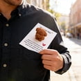 thumbnail image 4 of Birdeem Cute Teddy Pocket Card, Resin Brown Bear Design, Small Greeting Card for Gift Giving, Affection Note Card for Friends Family, 4 of 7