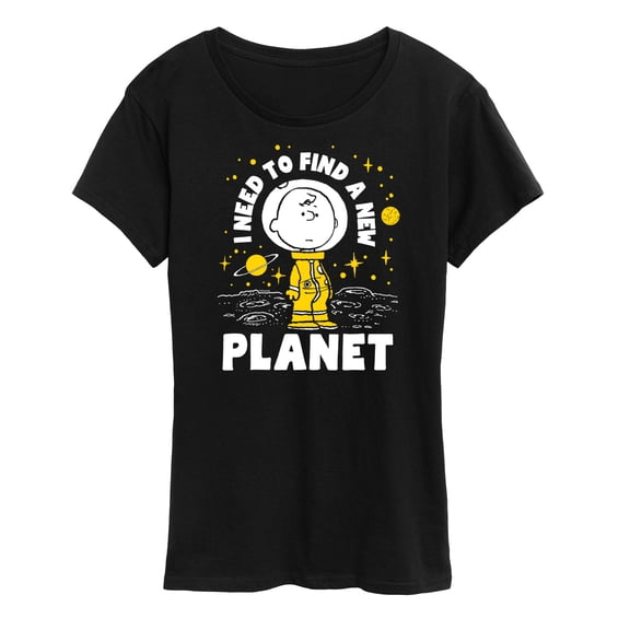 Peanuts - Another Planet - Women's Short Sleeve Graphic T-Shirt