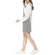 thumbnail image 4 of Vestido de tirantes ajustables de cuadros para mujer Inspire Chic S Rosa-Gris, 4 of 8