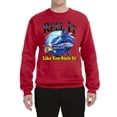 thumbnail image 2 of Reel It Like You Stole It Unisex Crewneck Graphic Sweatshirt, Red, Medium, 2 of 3