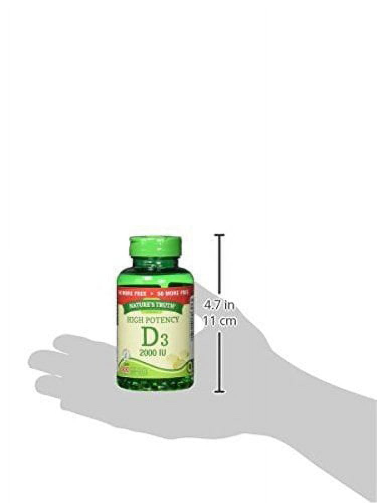 Nature's Truth High Potency Vitamin D3 2000 IU Quick Release Softgels - 300 ct, Pack of 2