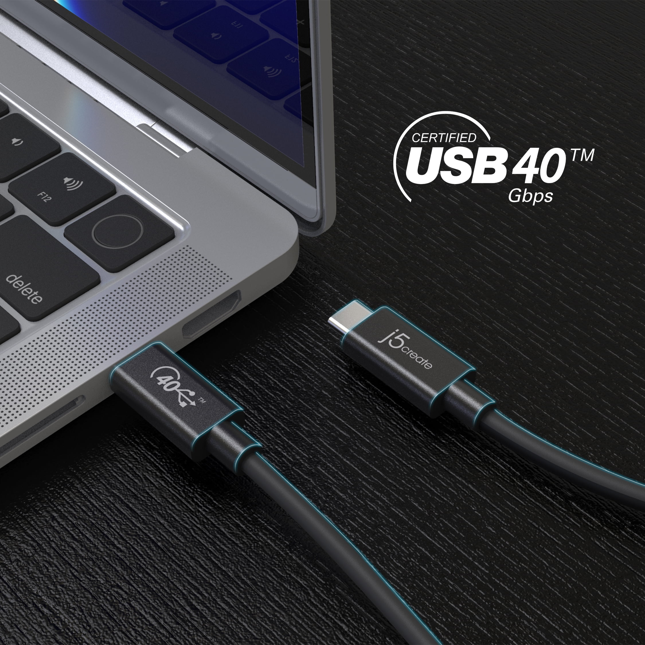 j5create Full-Featured USB-C Cable (USB4 Gen 3), JUC28L08