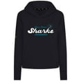 thumbnail image 2 of Women's Levelwear  Black San Jose Sharks Sweet Monument Tri-Blend Cropped Pullover Hoodie, 2 of 3