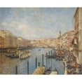 thumbnail image 3 of Richard Lipps 14x12 Black Modern Framed Museum Art Print Titled - View of Venice During Carnival, 3 of 5