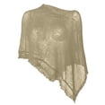 thumbnail image 4 of EYNMVR Womens Sheer Poncho Shrug Lightweight Knit Ruffle Pullover Sweater Top, 4 of 4