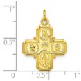 thumbnail image 2 of Diamond2Deal 925 Sterling Silver Gold-tone Solid Miraculous Medal Pendant for Women (L- 1.01 inch, W- 0.71 inch), 2 of 5