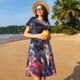thumbnail image 4 of Balery Astronaut In Cosmic Garden Vestidos sueltos de manga corta para mujer, vestidos de verano 2025, vestidos casuales de corte A con vuelo., 4 of 6
