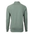 thumbnail image 3 of Men's Cutter & Buck Heather Green New York Jets Primary Logo Adapt Eco Knit Quarter-Zip Top, 3 of 3