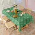 thumbnail image 3 of Green Christmas Snowflake Pattern Rectangle Tablecloth 60"x120",Waterproof Polyester Rectangle Table Cloth, Wipeable Spillproof Polyester Tablecloth for Dining, Camping, Indoor and Outdoor, 3 of 6