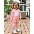 thumbnail image 6 of Cenuakty Girl Winter Fall Outfit Letter Embroidered Sweatshirt Joggers, 6 of 9