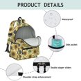thumbnail image 4 of Sunflower and Seed Cream Pattern Backpack for School, Cute School Bag with Adjustable Shoulder Straps and Padded Back, 13.4"x11"x4.7", 4 of 5